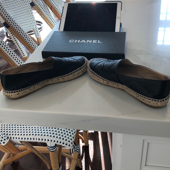 Chanel Espadrilles CC Black Lambskin. Size 40 - Picture 14 of 14